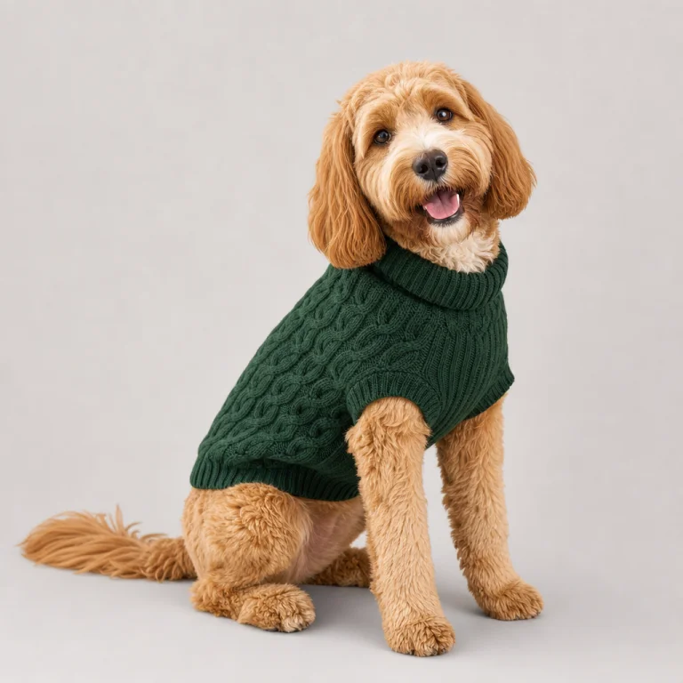 Cable-Knit Dog Jumper